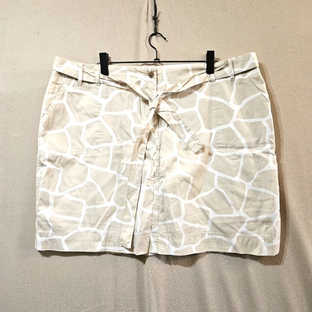 NWT Land's End Giraffe Patterned Women's Skirt Size 22